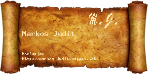 Markos Judit névjegykártya